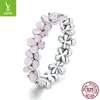 Dije de plata original anillo de corona rosa de plata de ley S925 anillo de corona trenzada rosa romántico para mujer SCR681