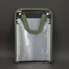 Bolsa de mão sanfonada transparente em PVC Pasta para folha de teste A4 Bolsa de armazenamento sanfonada à prova d'água de grande capacidade com 13 camadas