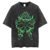 Talla Europea TransfronterizaCamiseta Negra Lavada para Hombre Streetwear Dragon Ball a
