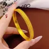 Pulseira de anel simples Seiko ouro de areia do Vietnã herança da lei antiga latão banhado a ouro pulseira de anel simples maciço feminino anel atacado