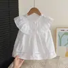 2026 Roupas Infantis Camisas de Verão para Meninas Tops Sem Manga 100% Algodão Nova Moda Infantil Camisa para Menina