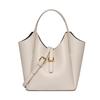 Bolso de Cuero Genuino Transfronterizo para Mujer, Textura Suave de Cuero, Bolso de Hombro Versátil, Bolso Cubo de Gran Capacidad para Llevar en la Mano, Bolso Cruzado para Mujer con Textura de Grano