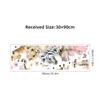 BR0076-77F Viento Curativo de Dibujos Animados Lindo Animal Pequeño Autoadhesivos para Puerta Pegatinas de Pared Pegatinas Decorativas para Puerta de Habitación Infantil