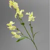 Flor Artificial de Simulación Cruzada Flor Nueva de 5 Cabezas de Lirio Ramo de Flores de Boda Flor de Seda Artificial de Alta Calidad Flor de Simulación Flor Decorativa