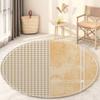 Alfombra redonda para sala de estar, estilo nórdico, para dormitorio, mesita de noche, resistente a la suciedad, para colgar en la pared, para tocador, silla de ordenador, estilo étnico