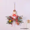 Guirlanda Decorativa de Natal Rattan Pendurado na Porta Decoração de Árvore de Natal Floco de Neve Janela Parede Pendurado Cena Arranjo de Atmosfera