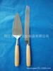 P-008R Pá de Bolo com Cabo de Madeira, Pá de Pão, Utensílios para Catering, Faca de Bolo com Cabo de Madeira para Cozinha, Faca de Pão, Facas de 8 polegadas