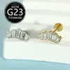 Piercing Corporal Novo Modelo F136 Titânio Corpo Coroa de Zircônia Rosca Interna Unha de Lábio Unha de Nariz Unha de Orelha Atacado