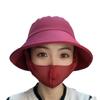 Mascarilla Sombrero Protector Solar Color Sólido Primavera 2024 Cubre Rostro Integrado Moda Resistente al Viento Protector Solar para Exteriores Ciclismo Transpirable Cosecha de Té