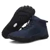 Zapatos de Algodón de Cinco Dedos Antideslizantes Resistentes al Desgaste Estilo Pareja Zapatos de Senderismo Cálidos de Caña Alta Forrados de Lana Botas de Nieve Resistentes al Frío para Exteriores Zapatos de Escalada