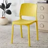 Taburete moderno minimalista de estilo nórdico con respaldo, silla de comedor de plástico para ocio para uso doméstico, silla con respaldo engrosado de grado comercial