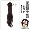 Nova peruca chinesa com rabo de cavalo trançado, peruca feminina, prendedor de cabelo Hanfu, leve, trança torcida Guofeng, grampo de cabelo antigo, rabo de cavalo lateral, trança