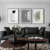 Pintura decorativa simple nórdica sala de estar estilo blanco y negro abstracto 3d tridimensional fondo de pared de sofá cama y desayuno pintura colgante sala modelo