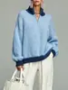 Top de punto con cremallera media y cuello alto para mujer, de otoño e invierno, suave y agradable para la piel, adelgazante, suéter de punto casual versátil