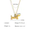 Serie de Animales Pequeños Perro Salchicha Colgante Cadena para Clavícula Pendientes Anillo Juego de Tres Piezas Venta Caliente Transfronteriza Versátil Collar Clip para Oreja