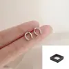 Pendientes Exquisitos Pequeños en Forma de U con Aguja de Plata 925 Moda Coreana Pendientes Dulces Pendientes Sencillos Nuevo Estilo para Mujer