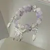 Novo Pulseira de Miçangas Borboleta de Jade Estilo Antigo Chinês DIY Nicho Versátil Alto Valor Estilo Fada Borboleta Pulseira de Amizade