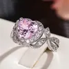 Anel delicado em formato de coração estilo coreano, doce e charmoso, para mulheres. Anel de laço rosa de fada, anel moderno em formato de coração
