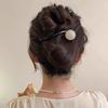 Clip para el Cabello Elegante Retro Francés con Perlas Clip para el Cabello para la Parte Posterior de la Cabeza Clip Trenzado Simple de Alta Gama que Combina con Todo Accesorios para el Cabello