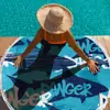 Toalla de Playa de Microfibra Grande Transfronteriza, Esterilla de Playa Redonda Estampada con Borlas, Toalla de Baño de Secado Rápido, Toalla Personalizada