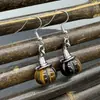Pendientes de Calabaza de Ágata Retro para Halloween Pendientes Creativos de Cristal Natural con Forma de Calabaza y Sombrero de Bruja Joyería al por Mayor