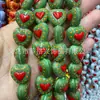 Venda Quente Transfronteiriça Esquema de Cores Dopamina Formato de Coração Bolinhas Brincalhão e Fofo Contas Cerâmicas Dupla Face Acessórios DIY Atacado