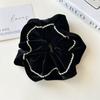 Corrente de strass requintada Retro Veludo Grande Intestino Suave Anel de cabelo Grandes acessórios de cabelo de alta qualidade