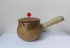 Conjunto de chaleira para fogão com aquecedor de chá, chaleira de fogão a carvão, panela com alça lateral de cerâmica, panela com viga de elevação de grés, panela de cerâmica, panela à prova de lenha