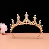 Tiara de Noiva Coreana Coroa Faixa de Cabeça Pérola Diamante Coroa de Noiva Joias Acessórios de Casamento Coroa