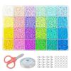 24 Compartimentos Accesorio Cuentas Sueltas Cadena de Vidrio Barnizado Collar Accesorios para Joyería Caja Pequeña Cuentas Color Sólido Colorido DIY