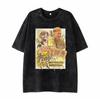 Camiseta de Manga Curta Masculina Verão Estilo Americano Tendência Solta de Estudante Algodão Puro Tendência Estampada Meia-manga Roupas Tendência