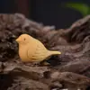Sândalo Verde Esculpido Pet de Chá Pássaro e Coelho Pequenos Enfeites Sala de Estar Brinquedo Masculino Portátil Animal Fofo Mini Brinquedo de Mão