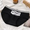 Estilo Japonés Sencillo Blanco y Negro Lindo Dibujo Animado Estilo Coreano Ropa Interior para Niñas Cintura Media Cadera Transpirable Triángulo Ropa Interior para Mujeres