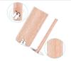PH PandaHall S Flame Wood Core Wax Wicker Pavio de vela de madeira em forma de S com suporte de base de metal