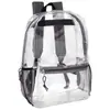 Mochila Transparente con Correas de Hombro Reforzadas y Bolsillo Frontal para Accesorios - Perfecta para la Escuela, la Seguridad y Eventos Deportivos