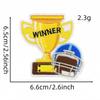 Adesivos de pano criativos Rugby Cute Sports Badge Acessórios Desenho animado verde Computador Bordado Adesivos decorativos personalizados para homens e mulheres
