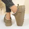 Modelo Nuevo 2025 Botas de Nieve para Comercio Exterior Transfronterizo Otoño e Invierno, Forradas de Felpa, Cálidas y Cómodas, Talla Grande, Venta al por Mayor desde Fabricante, Dropshipping TEMU