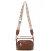 Bolso Cruzado Transfronterizo Combinación de Colores Bolso Multifuncional Bolso de Hombro Ajustable Cremallera Bolso Cuadrado Pequeño Cuero de PU Europeo y Americano Para Viajar al Trabajo Al por Mayor