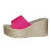 Zapatos de Mujer con Suelas de Plataforma, Tacones de Cuña, Suelas Gruesas, Sandalias de Mujer, Pantuflas, Tacones Altos Casuales, Sandalias de Talla Grande, Venta al por Mayor de Exportación de Fábrica