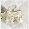 Bolsa ita pequeña de estilo japonés con lazo para mujer, adecuada para clases temáticas de anime y para ir al trabajo, de gran capacidad, para llevar al hombro/cruzada/en la espalda