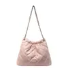 Bolso de Hombro Rígido con Bordado de Rombo Transfronterizo, Nuevo Bolso de Hombro con Cadena de Moda, Bolso Cubo Estilo Bolsa de Basura