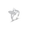Anillo de Mariposa de Moda Más Vendido de Amazon con Diseño Nicho Ins Estilo Frío Anillo de Circonita para Mujer