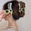 Lírio-do-vale baixo sussurro ~ Presilha para cabelo grande com super temperamento de fada, presilha de cabelo de alta qualidade feminina para trás, acessórios de cabelo de verão, presilha de tubarão do Instagram