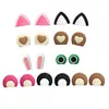 Oreja de gato, conejo, rana, oso, pegamento tridimensional, carcasa de teléfono móvil, accesorios de parche para joyería DIY, material para horquilla infantil