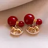 Pendientes de Caballo Rojo del Año Zodiacal 2026 para Mujer, Artículo Caliente de Otoño e Invierno, Pendientes Exquisitos con un Toque de Lujo Ligero y de Gama Alta, Pendientes Muy Hermosos