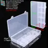 Caja de almacenamiento de herramientas de ferretería, caja de almacenamiento de cuentas, caja de plástico multi-compartimento desmontable, caja de accesorios para arte de uñas, caja de piezas compartimentada