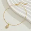 Collar de Concha con Goteo de Aceite de Nuevo Estilo de Verano Transfronterizo para Niñas, Cadena para Clavícula Estilo Lindo, Joyería para la Temporada de Vacaciones en la Costa