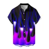 Camisa de Manga Corta Nueva de Venta Caliente para Hombre Vacaciones en Hawái Llamas Impresión 3D Casual Versátil Top para Hombre 2024