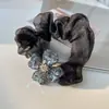 Goma para el pelo de organza con pedrería estilo coreano de lujo ligero para mujer, elástico de alta gama para coleta, elegante accesorio para el pelo con pedrería