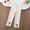 Pantalones de Niña Primavera y Otoño 2025 Estilo Nuevo Otoño Infantil Leggings Ajustados Elegantes Ropa Exterior para Bebé Pantalones Largos Elásticos
